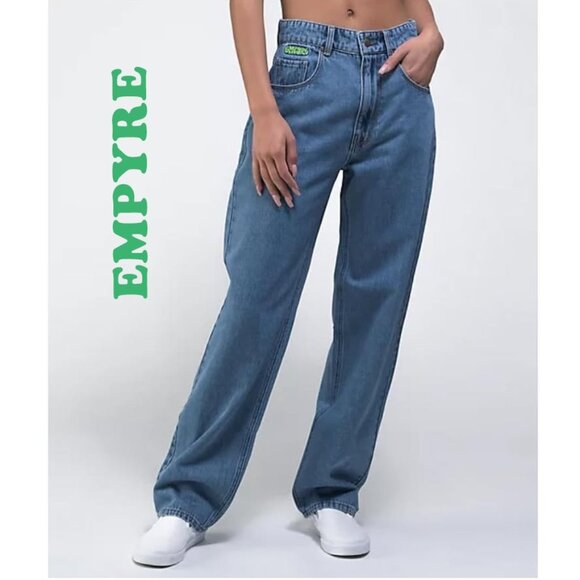 Empyre‎ Tori 90s Medium Wash Denim Skate Jeans Size Small - Picture 1 of 14